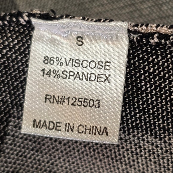 Torn by Ronny Kobo Size S Hilda Tan Black Grid Knit Fit Flare Dress Sleeveless - Picture 5 of 10